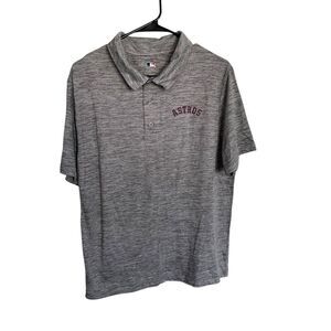 Genuine Merchandise Mens Gray MLB Houston Astros Short Sleeve Polo Shirt Large